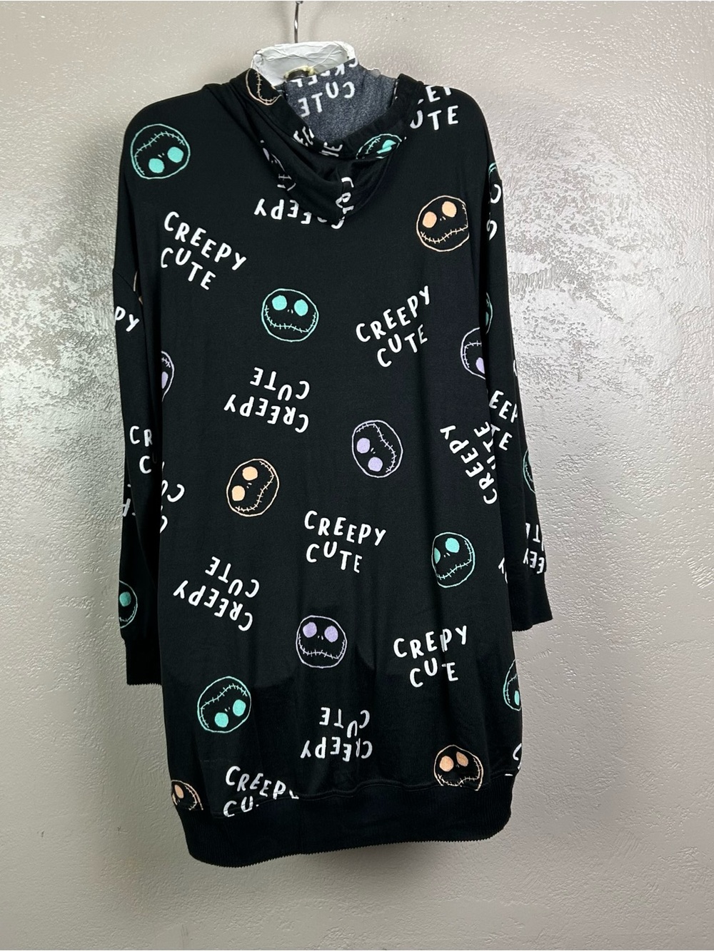 Choose 5 for $30 Disney Black 'Creepy Cute' Hooded Nightshirt with Pastel Faces - Picture 16 of 16
